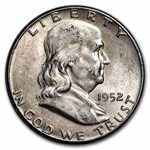 1952 Franklin Half Dollar 20-Coin Roll AU